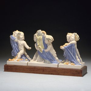 Three Piece Figural Group on Plinth by Eric Bradbury