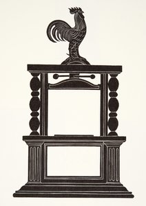 Cockerel and the Printing Press by Eric Gill