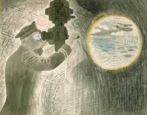 A Submarine Officer Looking Through the Periscope by Eric Ravilious