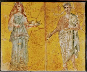 A couple offering sacrifices, from Stabiae