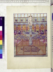 Full page: depiction of a fountain