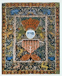 Mizrach, a Decoration Hung on the Walls of a Home or Synagogue to Indicate the Direction for Prayer