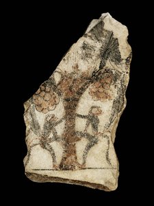 Ostracon Showing Monkeys Plucking Dates from a Palm Tree