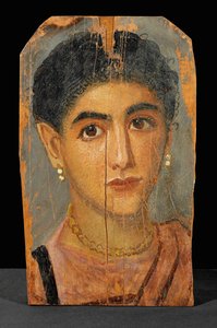 Portrait of a Young Woman from the Fayum Cemetery by Erich Lessing