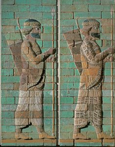 Procession of Archers, Glazed Tiles by Erich Lessing