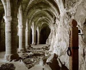 The Gothic Vaults of the Cellars, Castle, Chillon, Switzerland