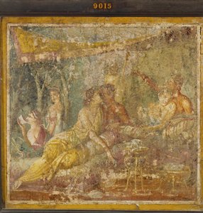 Two Couples in a Summer Triclinium by Erich Lessing