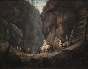 The Passage through Krokkleven near Ringerike in Norway