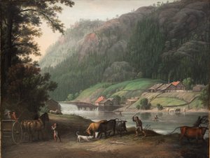 Tistedalen near Frederikshald in Norway by Erik Pauelsen
