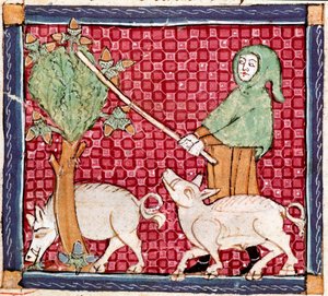 September: Pigs Eating Acorns from 