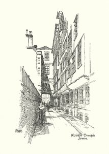 Old London: Middle Temple Lane by Ernest (after) Coffin