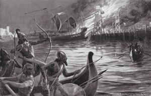 Siege of Tyre by Alexander the Great by Ernest (after) Prater