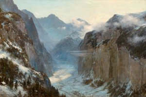In his hand are the deep places of the Earth by Ernest Albert Waterlow