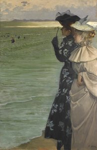 Bathing time at the seaside, 1896 by Ernest Ange Duez