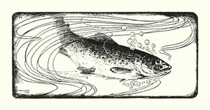 Salmon Hooked by Ernest Edward Briggs