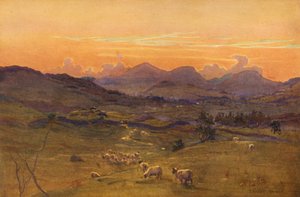 The Valley of the Ken, evening by Ernest Edward Briggs