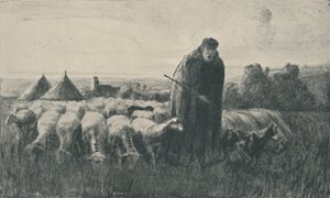 The Picardy Shepherd, 1919 by Ernest George Beach