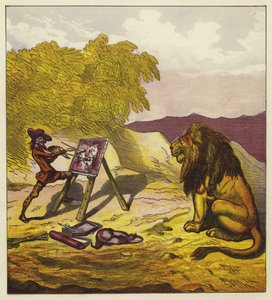 John Bold Painting the Lion by Ernest Henry Griset
