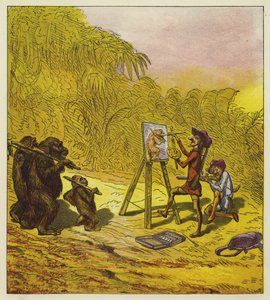 The Brothers Bold Encounter a Family of Gorillas by Ernest Henry Griset