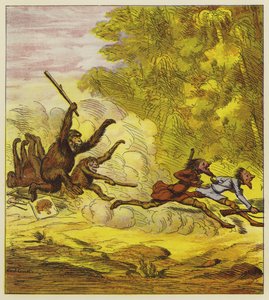 The Brothers Bold Pursued by Angry Gorillas by Ernest Henry Griset