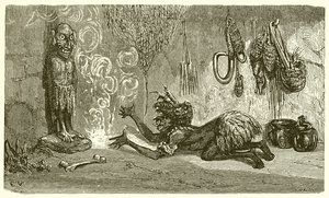The Man and his Wooden God by Ernest Henry Griset
