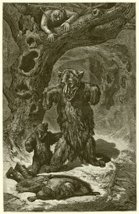 The Travellers and the Bear by Ernest Henry Griset
