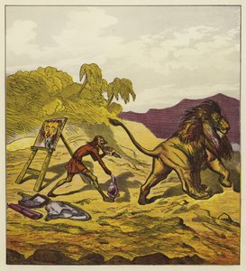 The Lion Leaving John Bold by Ernest Henry Griset