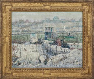 Boathouse, Winter, Harlem River, c.1916