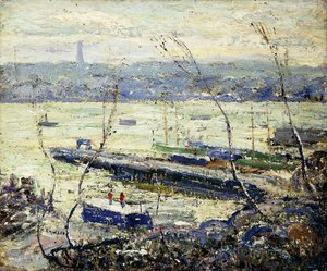 On the Hudson by Ernest Lawson