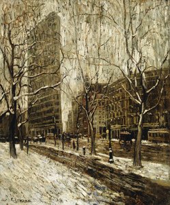 The Flatiron Building, New York by Ernest Lawson