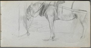 Sketchbook, page 06: Study of a Horse by Ernest Meissonier