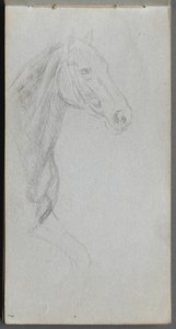 Sketchbook, Page 07: Study of a Horse by Jean Louis Ernest Meissonier