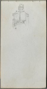 Sketchbook, page 08: Study of a Soldier from Behind by Ernest Meissonier