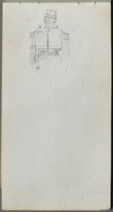 Study of a Soldier from behind (Sketchbook, page 08) by Jean Louis Ernest Meissonier