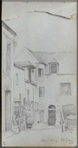 Sketchbook, Page 39: Street Scene by Ernest Meissonier