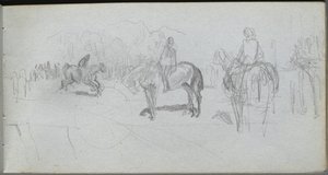 Sketchbook, Page 52: Figure Study by Jean Louis Ernest Meissonier