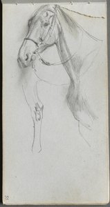 Sketchbook, page 55: Study for a Horse by Ernest Meissonier