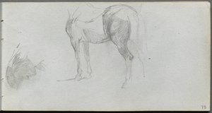 Sketchbook, Page 73: Study of a Horse, Profile by Jean Louis Ernest Meissonier