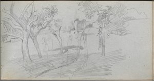 Sketchbook, Page 74: Landscape Study