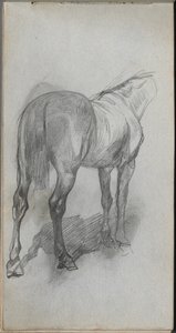 Sketchbook, page 76: Study of a Horse by Ernest Meissonier