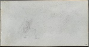 Sketchbook, page 77: Figure Study by Jean Louis Ernest Meissonier