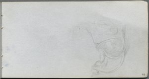 Sketchbook, Page 93: Study of a Saddle by Ernest Meissonier