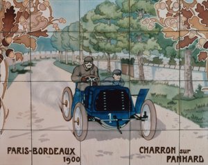 Charron Driving a Panhard Car in the Paris to Bordeaux Race