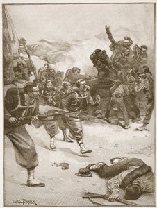 The Zouaves Took One of the Barricades by a Dashing Bayonet Charge, Illustration from 