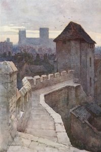 Fishergate Postern from the Walls by Ernest William Haslehust