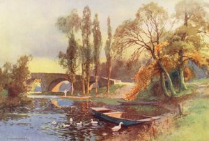 River Thames: Chertsey Bridge by Ernest William Haslehust