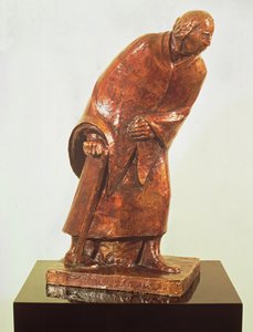 Old Woman with a Walking Stick