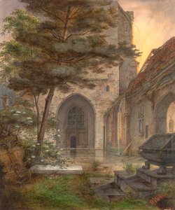 A Portal of a Church by Ernst Ferdinand Oehme
