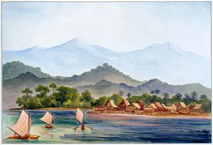 Village, Sumatra, Indonesia by Ernst Haeckel