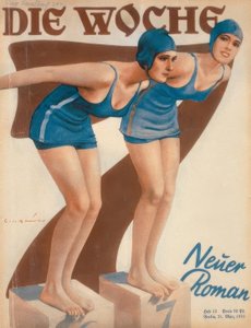 Swimmers at the Start by Ernst Heilemann